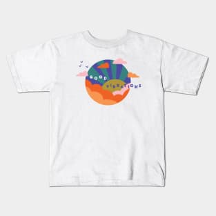 Good Vibrations Sky Kids T-Shirt